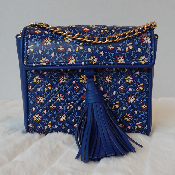 Tory Burch Handbags - Tory Burch Fleming Box Crossbody Blue Floral